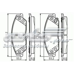 Compre 0986495149 Bosch Sapatas do freio dianteiras de disco