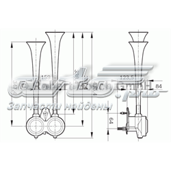 Sinal sonoro (cláxon) Bosch 0328100002 preço, a partir de 108,45 USD