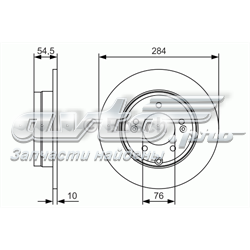 0986479T49 Bosch Disco do freio traseiro