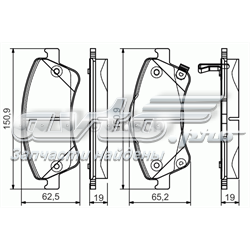 0986495106 Bosch Sapatas do freio dianteiras de disco