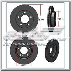 4144109100 Ssang Yong Disco do freio dianteiro