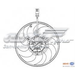 355375 Kale Ventilador elétrico de aparelho de ar condicionado montado (motor + roda de aletas)