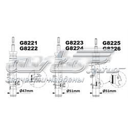 9820310980 Peugeot/Citroen Amortecedor dianteiro esquerdo