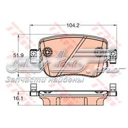 Compre 2K5698451B VAG Sapatas do freio traseiras de disco