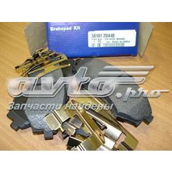 581012DA40 Hyundai/Kia Sapatas do freio dianteiras de disco