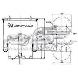 Compre 4913NP02 Continental/Siemens Coxim pneumático (suspensão de lâminas pneumática) do eixo traseiro