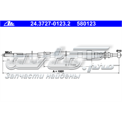 Cabo traseiro direito/esquerdo do freio de estacionamento 905823 SPJ