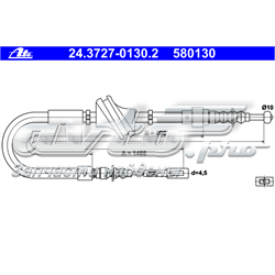 Cabo traseiro direito/esquerdo do freio de estacionamento Audi 100  44, 44Q ao melhor preço