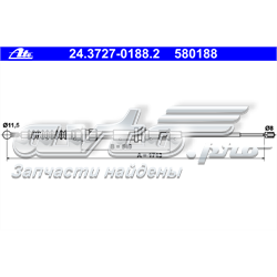 Compre 2K0609721E VAG Cabo traseiro direito/esquerdo do freio de estacionamento