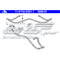 Kit de molas de fixação de sapatas de disco dianteiras General Motors 93185750 preço, a partir de 11,01 USD