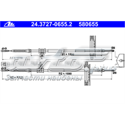 Compre 1253159 Ford Cabo traseiro direito/esquerdo do freio de estacionamento