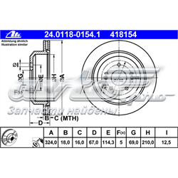 Disco do freio traseiro Hyundai/Kia S584113J500 preço, a partir de 36,08 USD