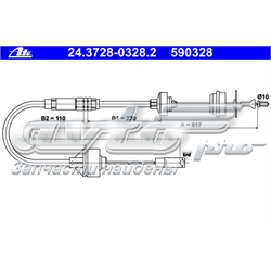 Cabo de embraiagem Peugeot/Citroen 00002150R1 preço, a partir de 24,37 USD