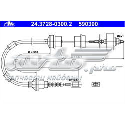 Cabo de embraiagem Peugeot/Citroen 2150AP