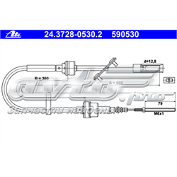 Cabo de embraiagem Fiat/Alfa/Lancia 46538236