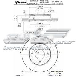 Disco do freio dianteiro DI160C Japan Parts
