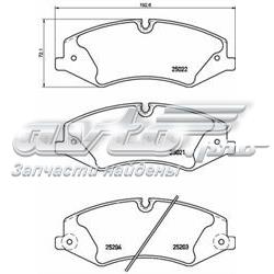 Sapatas do freio dianteiras de disco LR161940 Land Rover