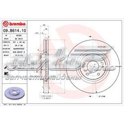 09B61410 Brembo Disco do freio dianteiro