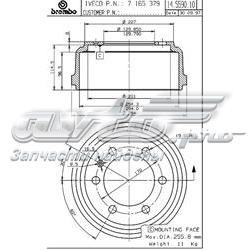 Tambor do freio traseiro Brembo 14559010 preço, a partir de 78,81 USD