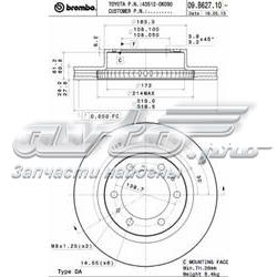 Disco do freio dianteiro Brembo 09D6171X preço, a partir de 102,95 USD