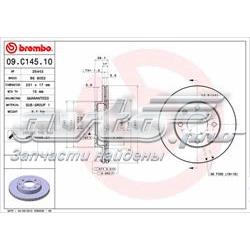 Disco do freio dianteiro Brembo 09C14510 preço, a partir de 30,84 USD