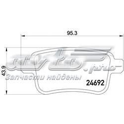 Compre P50107 Brembo Sapatas do freio traseiras de disco