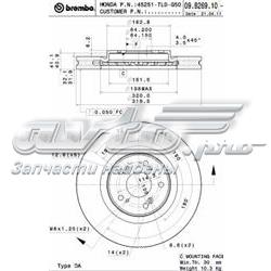 Disco do freio dianteiro Brembo 09B26910 preço, a partir de 77,83 USD