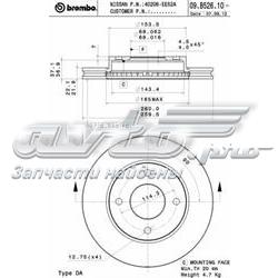 Disco do freio dianteiro Brembo 09B52610 preço, a partir de 48,56 USD