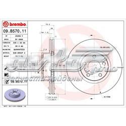 09B57011 Brembo Disco do freio dianteiro