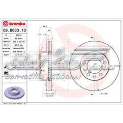 09B63310 Brembo Disco do freio dianteiro