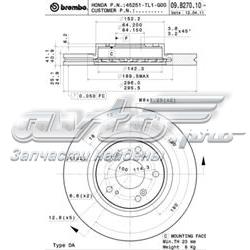 Disco do freio dianteiro Brembo 09B27010