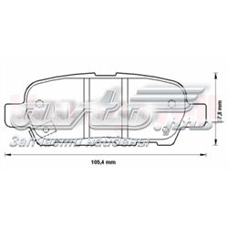 Sapatas do freio traseiras de disco Jurid/Bendix 572501J preço, a partir de 20,61 USD