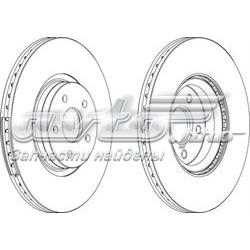 Disco do freio dianteiro CV611125EA Ford