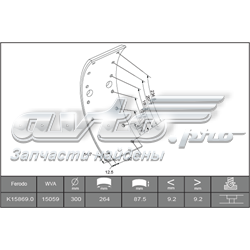 A6704236811 Mercedes Placa sobreposta do freio dianteira (TRUCK)