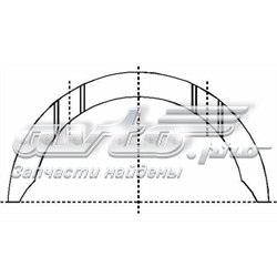 7730049 Fiat/Alfa/Lancia Semianel de suporte (de carreira) de cambota, STD, kit