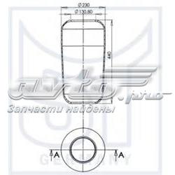 Coxim pneumático (suspensão de lâminas pneumática) do eixo Iveco 8188539 preço, a partir de 40,91 USD