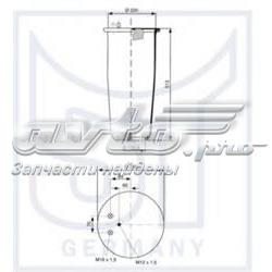 Coxim pneumático (suspensão de lâminas pneumática) do eixo MAN 81436010151 preço, a partir de 101,88 USD