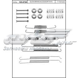 1050726 Quick Brake Kit de montagem das sapatas traseiras de tambor