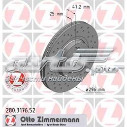 Disco do freio dianteiro Zimmermann 280317652 preço, a partir de 50,84 USD