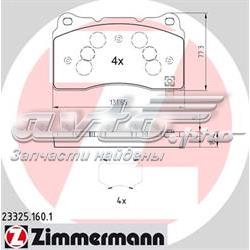 233251601 Zimmermann Sapatas do freio dianteiras de disco