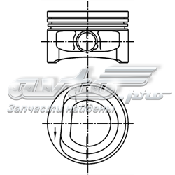 99452620 Kolbenschmidt Pistão do kit para 1 cilindro, 2ª reparação ( + 0,50)