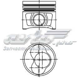 40408620 Kolbenschmidt Pistão do kit para 1 cilindro, 2ª reparação ( + 0,50)
