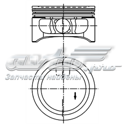 94912610 Kolbenschmidt Pistão do kit para 1 cilindro, 1ª reparação ( + 0,25)