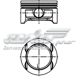 40386610 Kolbenschmidt Pistão (kit para um motor), 1ª reparação ( + 0,25)