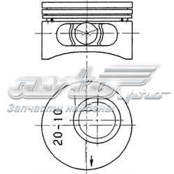 90245620 Kolbenschmidt Pistão do kit para 1 cilindro, 4ª reparação ( + 1,00)