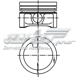99455610 Kolbenschmidt Pistão do kit para 1 cilindro, 1ª reparação ( + 0,25)