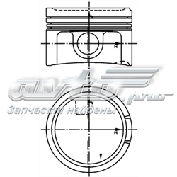 40434620 Kolbenschmidt Pistão do kit para 1 cilindro, 2ª reparação ( + 0,50)