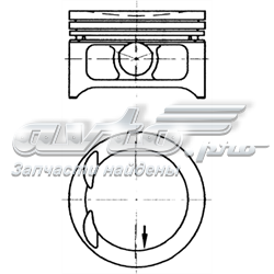 97363610 Kolbenschmidt Pistão do kit para 1 cilindro, 2ª reparação ( + 0,50)