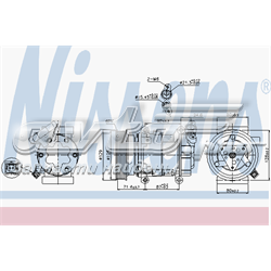 Compressor de aparelho de ar condicionado Nissens 89332