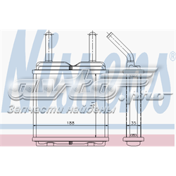 Radiador de forno (de aquecedor) Opel Kadett E 35, 36, 45, 46